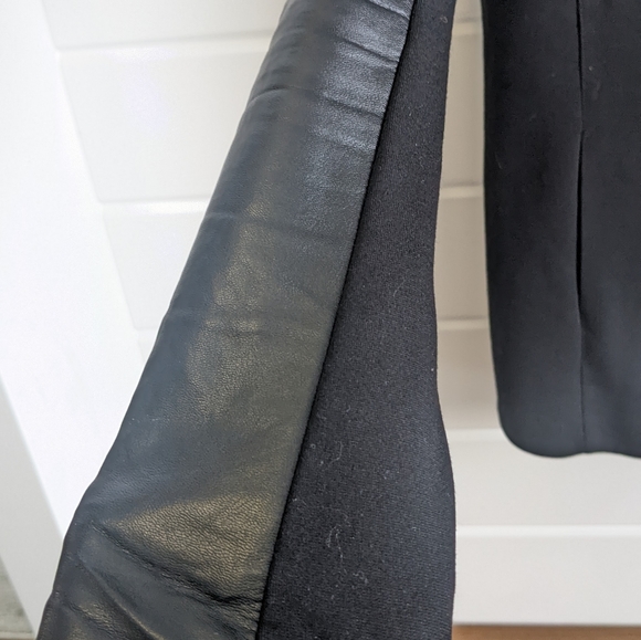 Kenneth Cole Jersey & Faux Leather Blazer - Picture 4 of 10